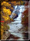 Ithaca Falls, the waterfall in all its fall glory.